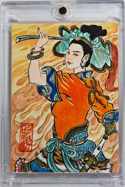 白泽拍卖卡牌手绘专场第32期（愿得长如此 年年物侯新） - 2025 卢艺丰手绘卡 铁扇公主  卢艺丰签题 卡砖封装