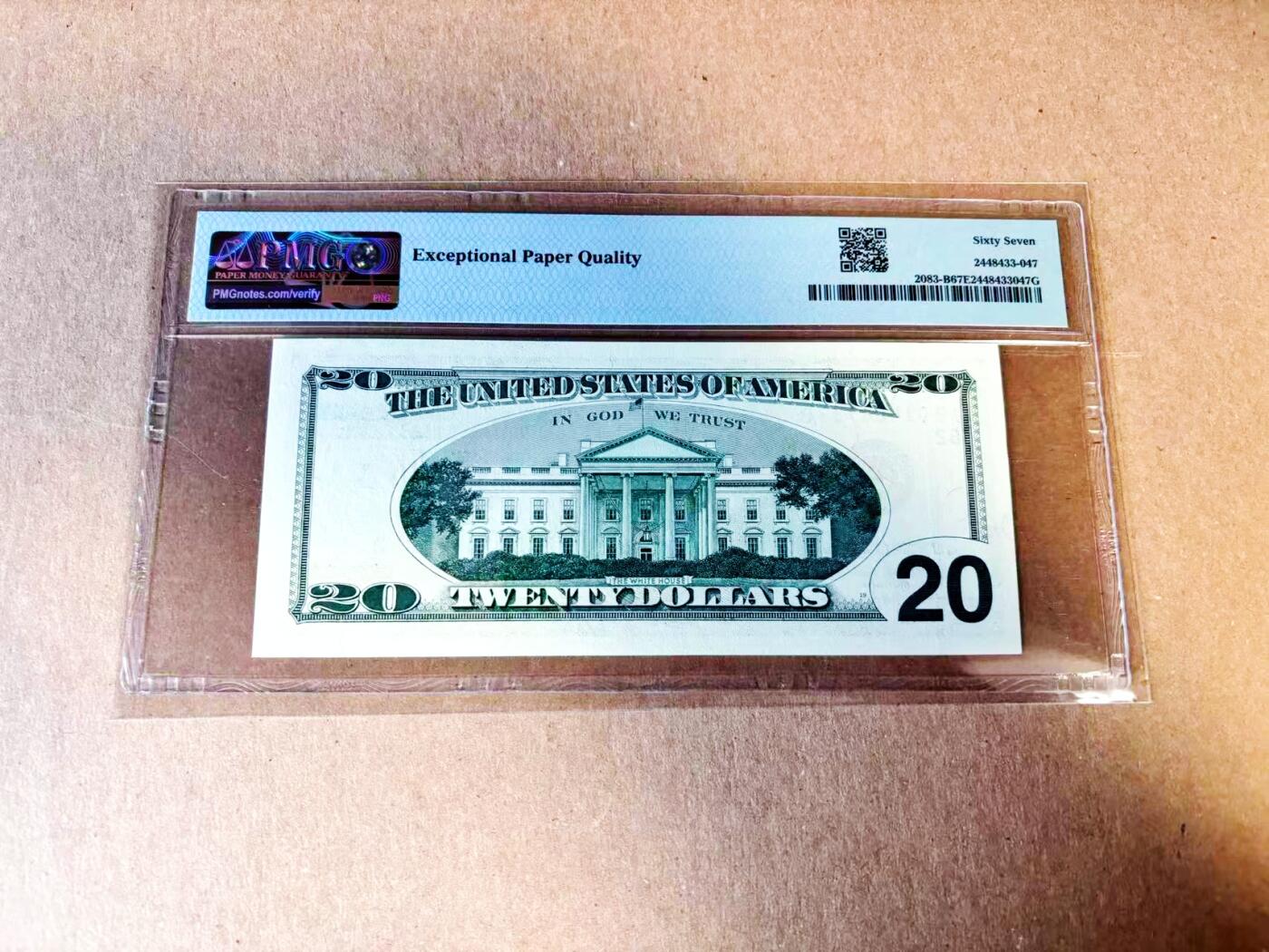 【Blue Auction】世界纸币精拍第783期——18级TOP拍卖/信誉/品质/专业/高效💫 美国 1996年20美金  PMG67EPQ
