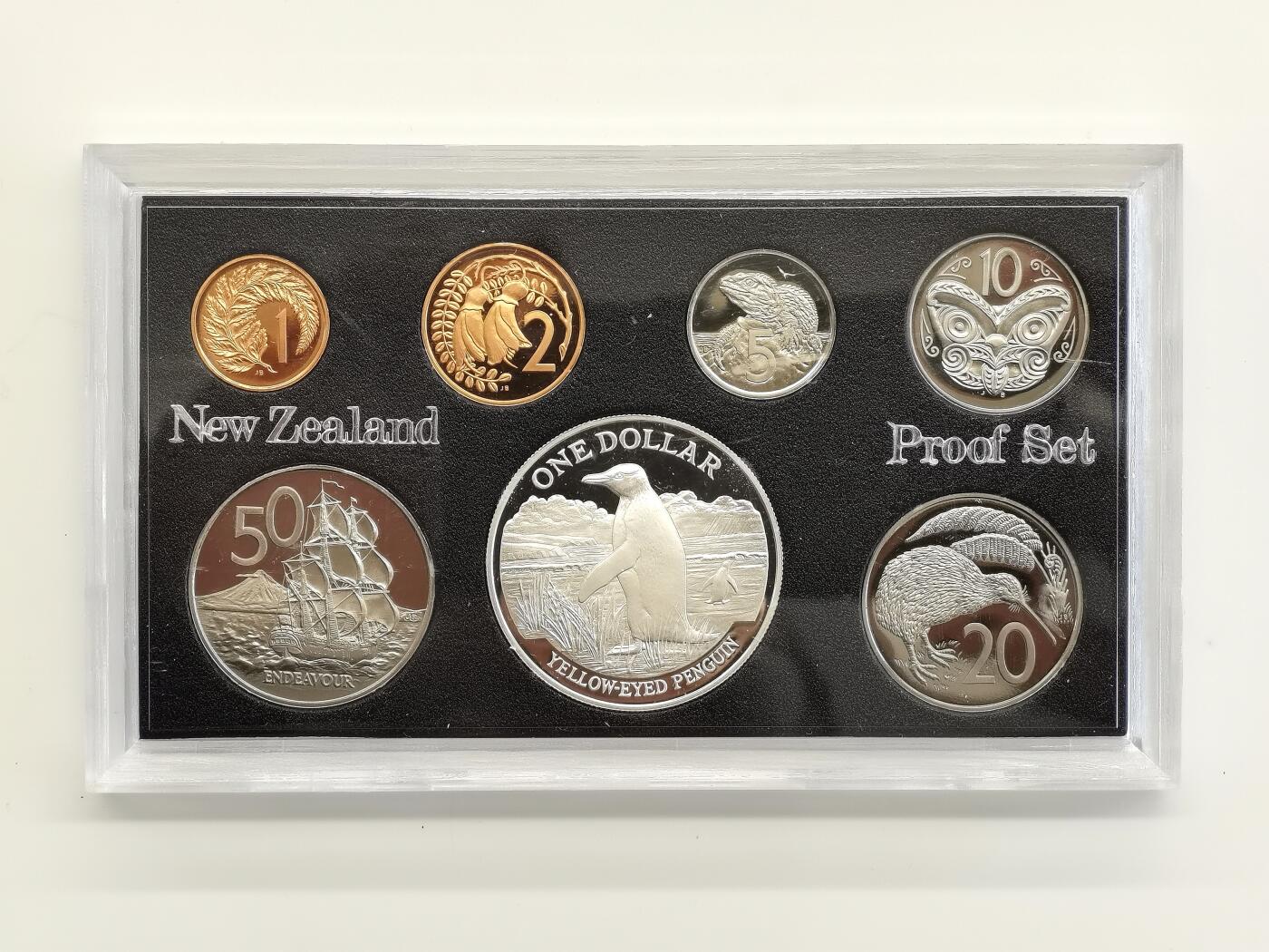 博洋堂“心向春光”2月精品大拍专场暨第160期（全场包邮） 新西兰1988年7枚精制套币，原盒证