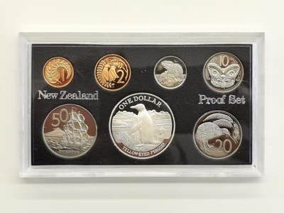 博洋堂“心向春光”2月精品大拍专场暨第160期（全场包邮） - 新西兰1988年7枚精制套币，原盒证