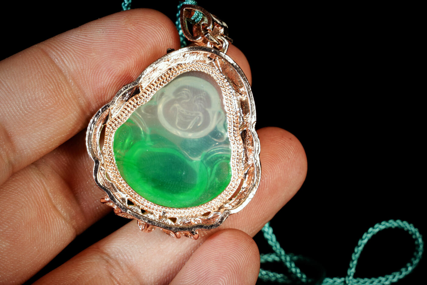 上海都达杂项专场二十一（全场包邮） 绿色佛公挂件90-112