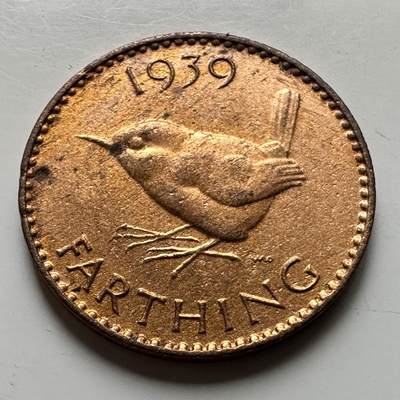 🌹外币初藏🌹🐯2026年第17场 快递将在12号停运 年前需发货的抓紧 ，年后正月十五恢复发货 - 英国1939年一法新