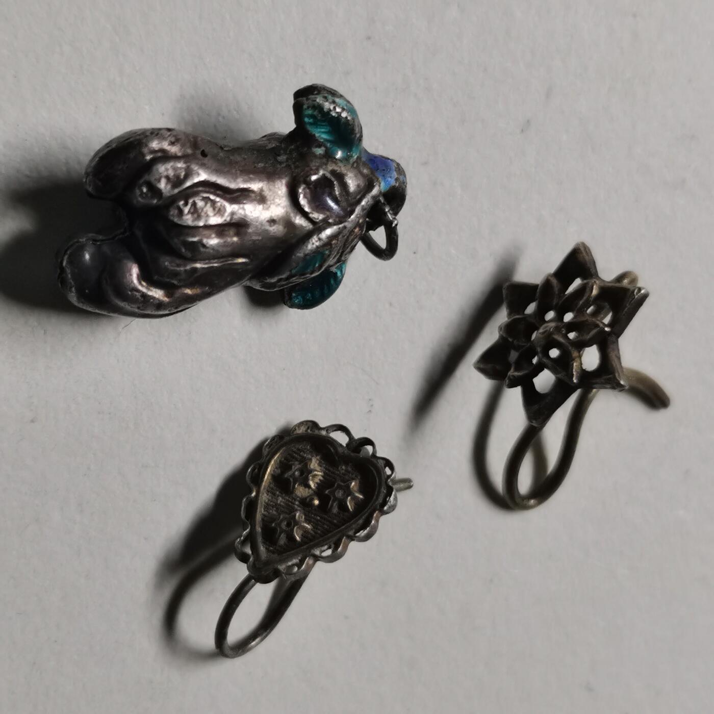 杂件专场99期 清末民国老银耳环