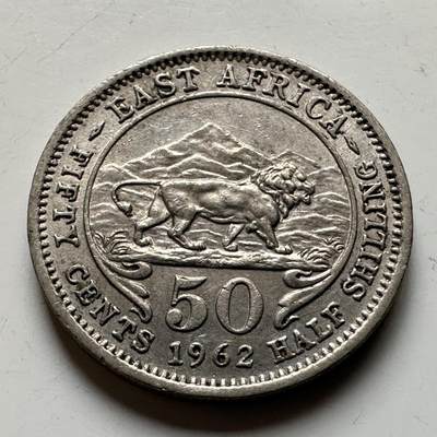 🌹外币初藏🌹🐯2026年第17场 快递将在12号停运 年前需发货的抓紧 ，年后正月十五恢复发货 - 英属东非1962年50分 