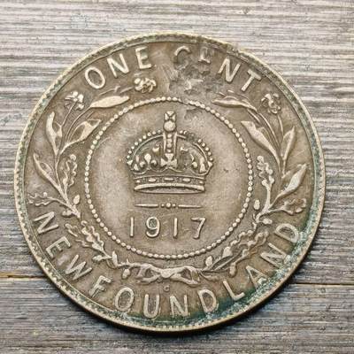 【铜匠收藏】★第147★散币专场 不寄存，30包邮。不满30元，支付5元运费。《接受代拍 代送NGC评级》 54【无寄存】1917年 英属纽芬兰 1分