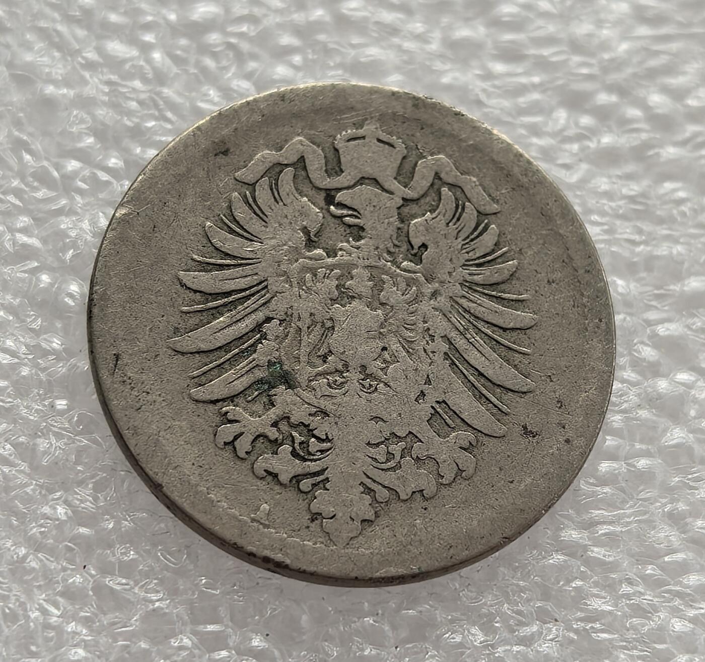 外国优质老铜币高银银币，周六九点倒数截拍，满百包邮，持续收拍，年后发货 德意志帝国 1876 年10 芬尼，正值德国统一后工业化起步阶段。币面帝国鹰徽象征新生的德意志政权，见证了统一后德国构建统一货币体系、推动经济整合的历史进程。
