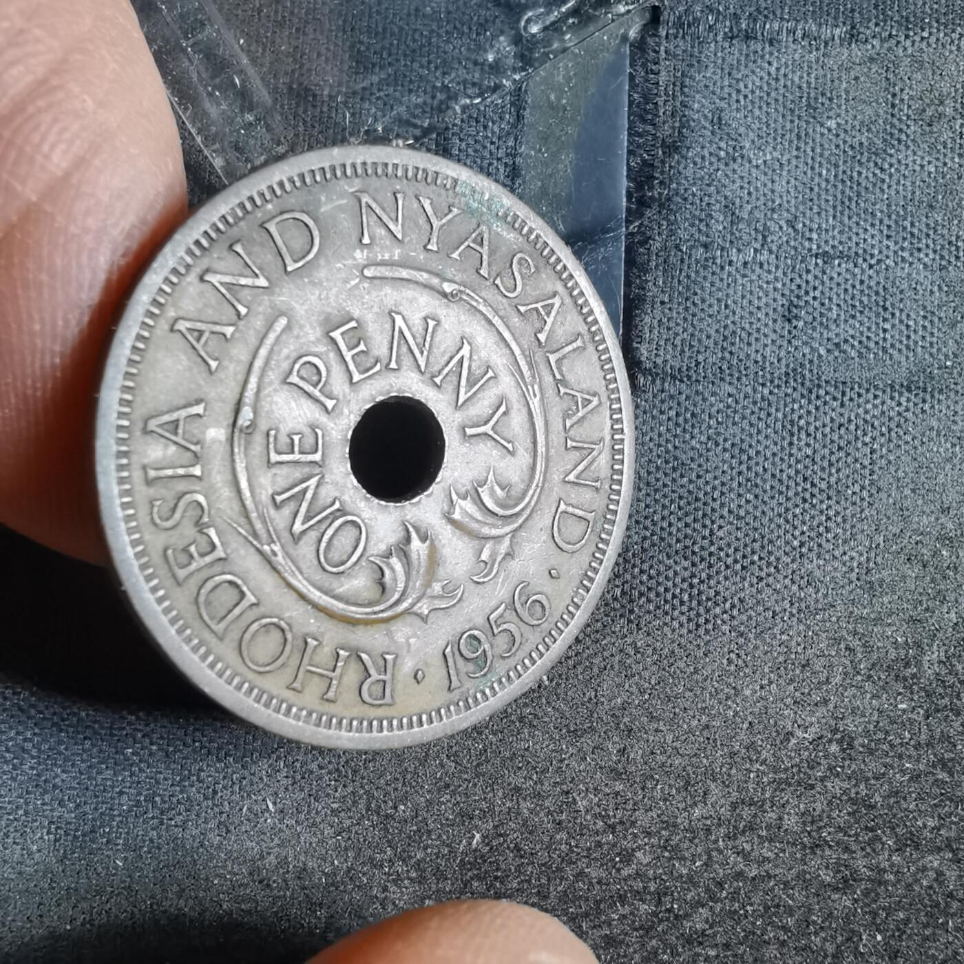 沼泽如烟--第987场 罗得西亚和尼亚萨兰 1956年 1便士 大象 硬币