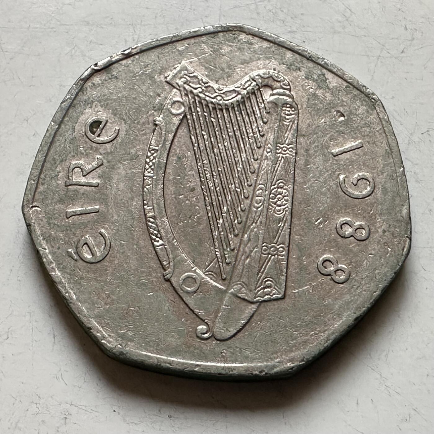 🌹外币初藏🌹🐯2026年第17场 快递将在12号停运 年前需发货的抓紧 ，年后正月十五恢复发货 爱尔兰1988年50便士