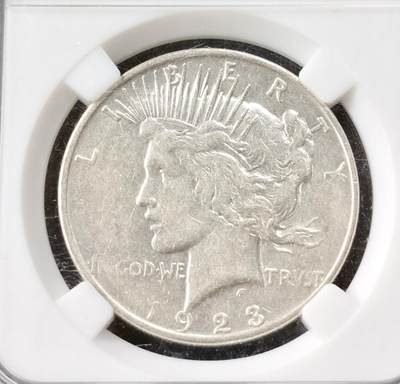 甄臻铺-世界币章拍卖（第49期）精品场拍品征集中，送拍享返佣金等优惠多多 - 1923年美国和平银币