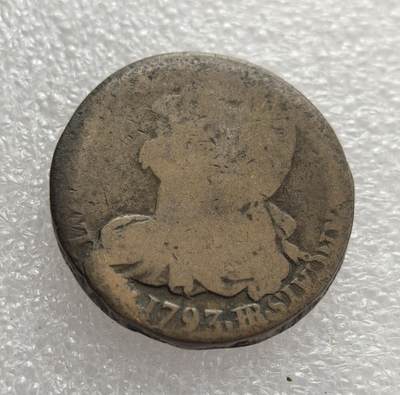 外国优质老铜币高银银币，周六九点倒数截拍，满百包邮，持续收拍，年后发货 - 法国 1793 年2索尔大铜币，属于法兰西第一共和国初创时期的货币。当时法国大革命进入激进阶段，该币以 “自由帽” 与麦穗花环为核心设计，象征革命理想与民生根基，是大革命浪潮中法国社会转型与货币体系重建的关键遗存。