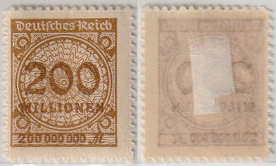 洪涛臻品批发群 精选邮票限时拍卖第1248期  - 德国超高面值邮票--2亿马克！原胶新票