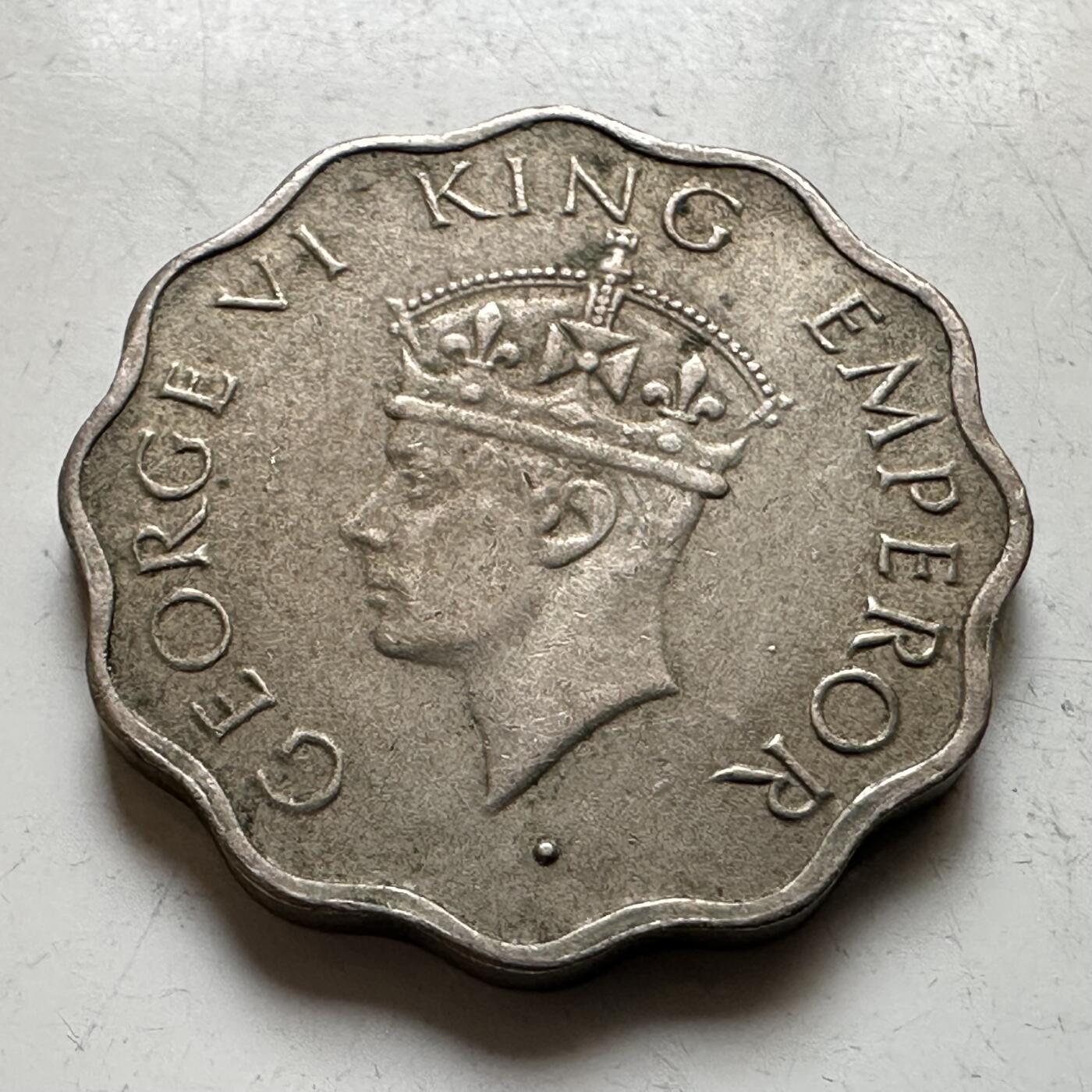 🌹外币初藏🌹🐯2026年第17场 快递将在12号停运 年前需发货的抓紧 ，年后正月十五恢复发货 英属印度1946年1安娜 镍币