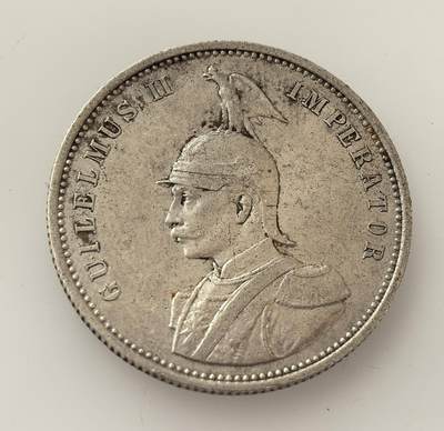 外国优质老铜币高银银币，周六九点倒数截拍，满百包邮，持续收拍，年后发货 - 德属东非1904年1 卢比银币，是德国殖民东非时期的流通货币，币面威廉二世头戴鹰盔的头像象征殖民权威，见证了德国在非洲的殖民统治与经济体系。