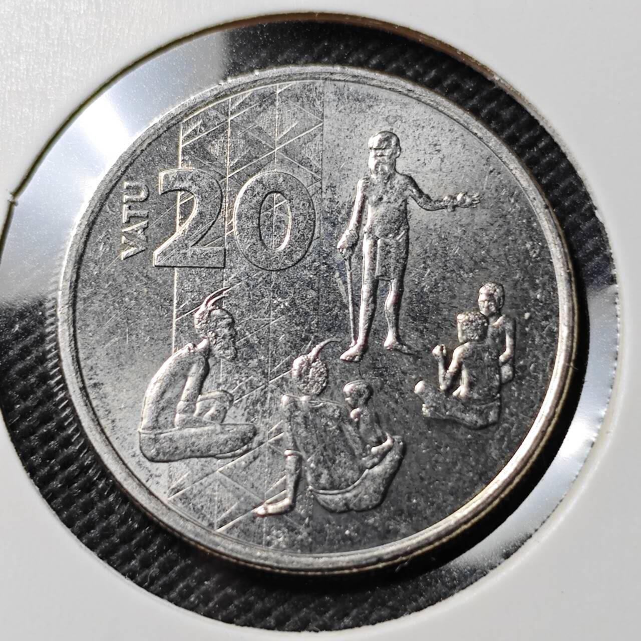 KK钱币收藏小铺  第393期  2月预留时间 周末发货  瓦努阿图20图瓦