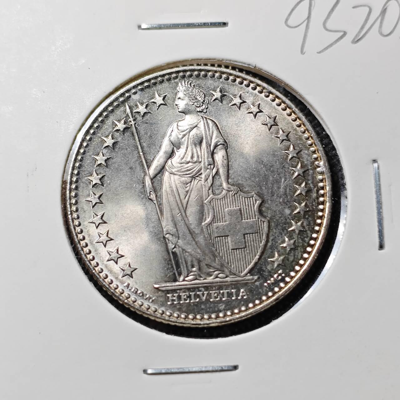 KK钱币收藏小铺  第393期  2月预留时间 周末发货  2006瑞士2法郎 好品