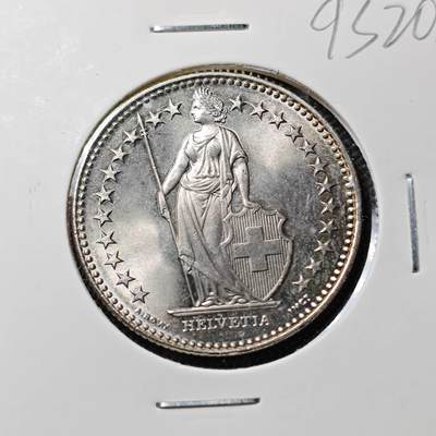 KK钱币收藏小铺  第393期  2月预留时间 周末发货 -  2006瑞士2法郎 好品