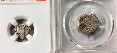 甄臻铺-世界币章拍卖（第49期）精品场拍品征集中，送拍享返佣金等优惠多多 - 孔雀王朝银币+巴拉克宰王朝银币