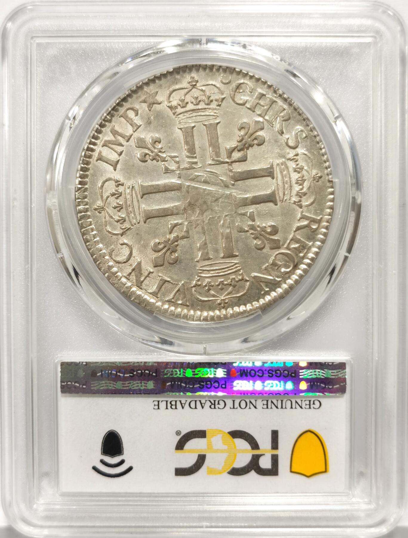 博洋堂“心向春光”2月精品大拍专场暨第160期（全场包邮） PCGS UNCD 法国1690年路易十四太阳王埃居银币，币面完美精致，光度一流，个人感觉低评，收藏级别