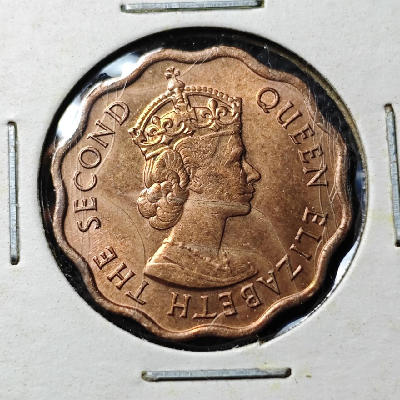 KK钱币收藏小铺  第394期  2月预留时间 周末发货 19741洪都拉斯1分铜币 好品