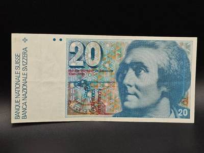 【淘币小摊】实时拍第八百六十五拍   纸币场    年前最后一周之前预留预留8号9号全部发出请更换最新收货地址不方便收货的请勿参拍或者顺丰到付 - 瑞士20法郎纸币【有折】