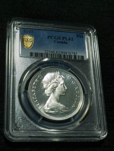 天下钱庄专场欢迎参拍 - PCGS PL62加拿大 大雁1加元银币