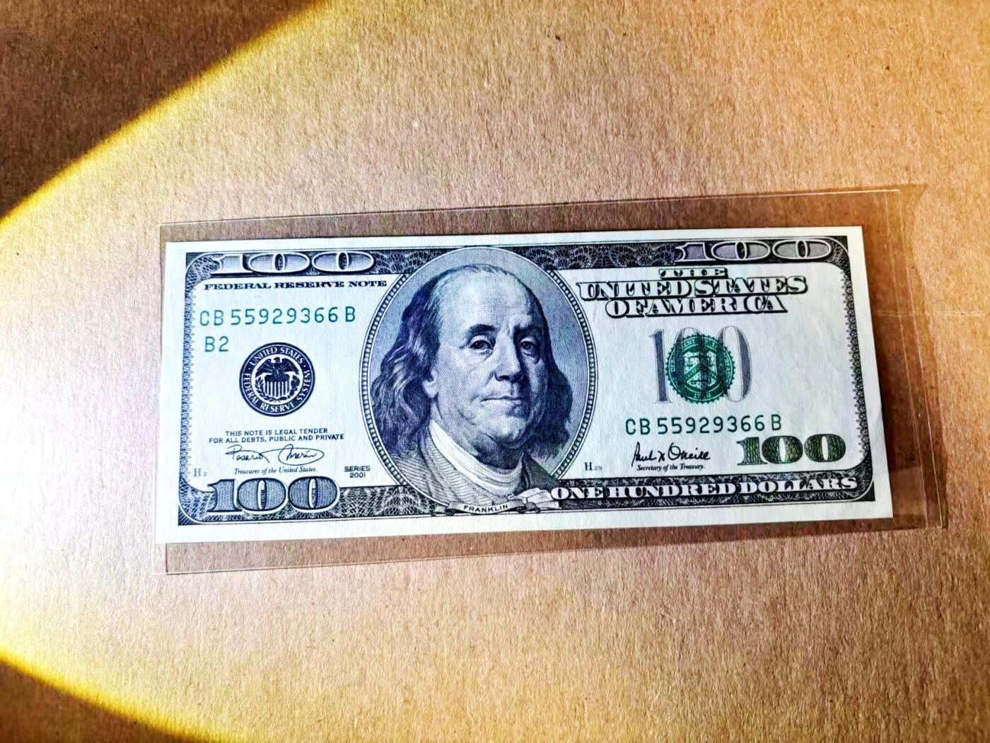 【Blue Auction】世界纸币精拍第783期——18级TOP拍卖/信誉/品质/专业/高效💫 【无47】美国 2001年100美金 品相如图