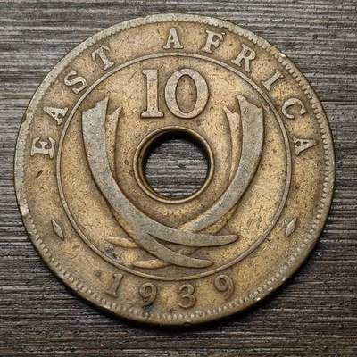 【铜匠收藏】★第146★散币专场 不寄存，30包邮。不满30元，支付5元运费。《接受代拍 代送NGC评级》 - 97【无寄存】英属东非 1939年 10分 乔治六世 铜币