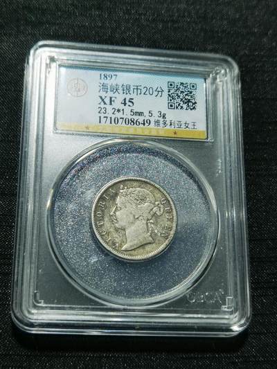 天下钱庄专场欢迎参拍 - 维多利亚海峡20分银币