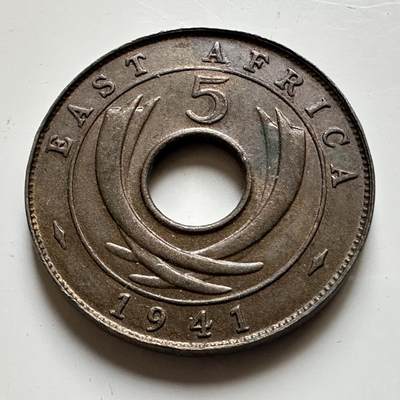 🌹外币初藏🌹🐯2026年第17场 快递将在12号停运 年前需发货的抓紧 ，年后正月十五恢复发货 - 英属东非1941年五分