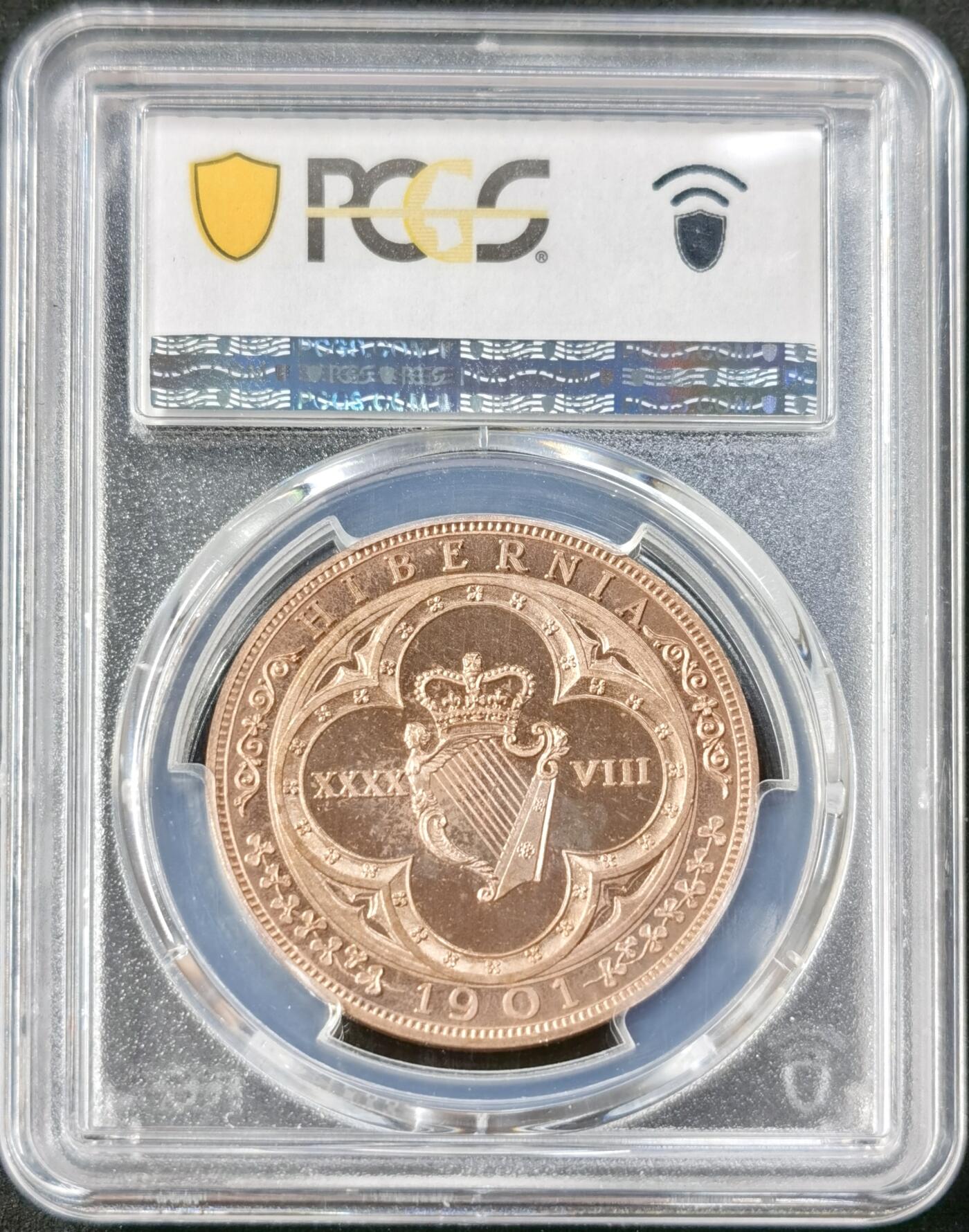 甄臻铺-世界币章拍卖（第49期）精品场拍品征集中，送拍享返佣金等优惠多多 PCGS-PR66RD 英国 1901~ 48D 精制 爱七复古版铜币 425铸造量 季军分