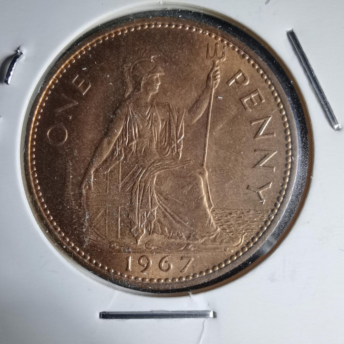 沼泽如烟--第987场 英国1967年1便士