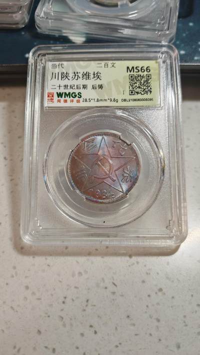 杂币场 - 后铸铜元苏维埃二百文一枚