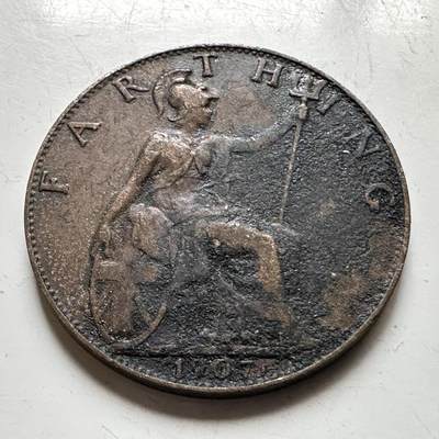 🌹外币初藏🌹🐯2026年第17场 快递将在12号停运 年前需发货的抓紧 ，年后正月十五恢复发货 - 英国1907年一法新