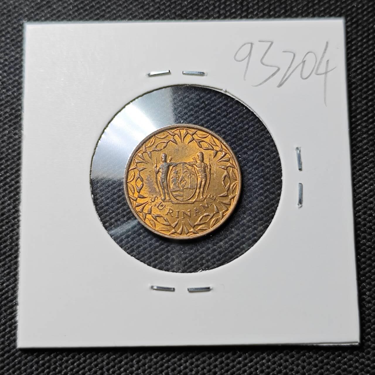 KK钱币收藏小铺  第393期  2月预留时间 周末发货  1962苏里南1分铜币 好品