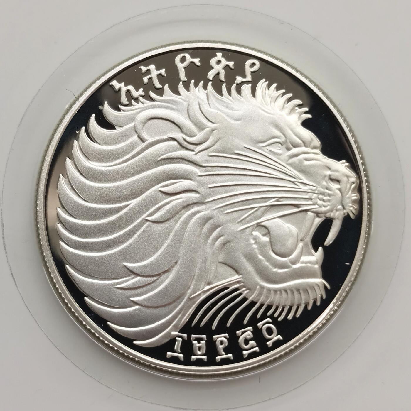 博洋堂“心向春光”2月精品大拍专场暨第160期（全场包邮） 埃塞俄比亚1982年西班牙世界杯20比尔，足球精制银币，23.3克 925银，品相完美