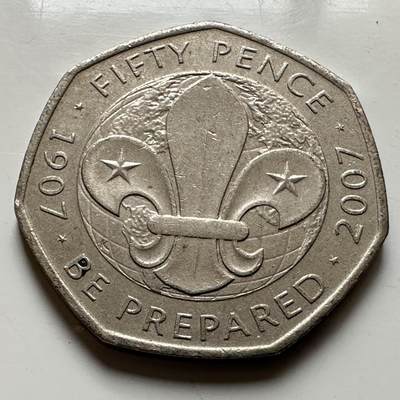 🌹外币初藏🌹🐯2026年第17场 快递将在12号停运 年前需发货的抓紧 ，年后正月十五恢复发货 - 英国2007年50便士纪念币