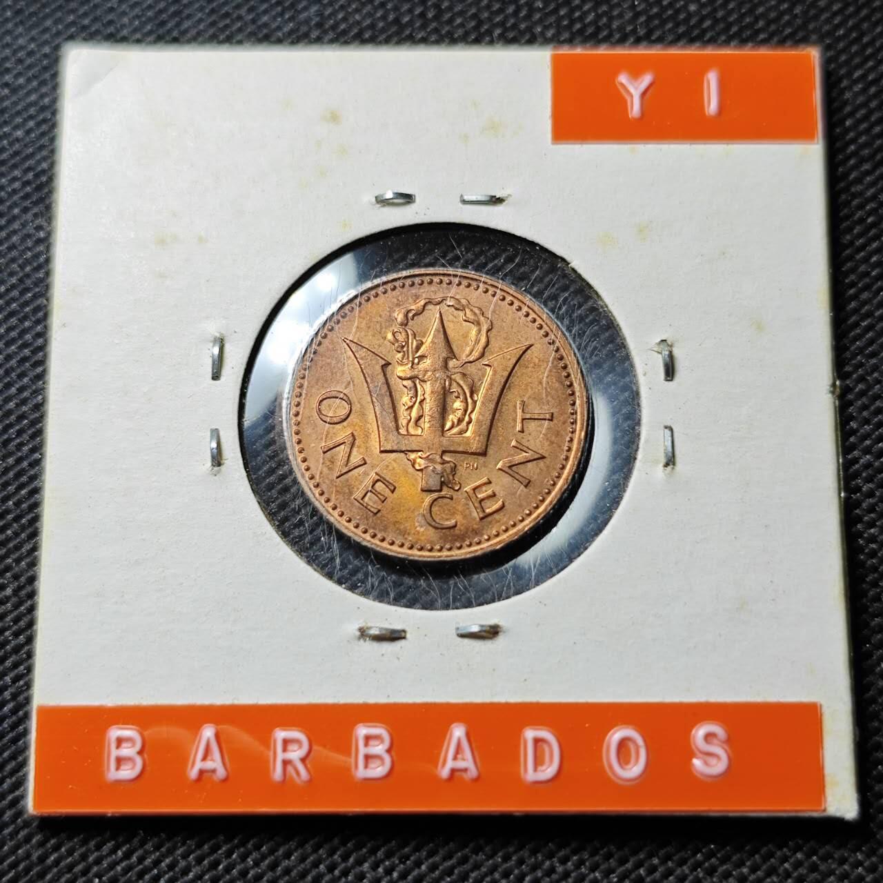 KK钱币收藏小铺  第394期  2月预留时间 周末发货 1973巴巴多斯1分 