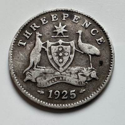 🌹外币初藏🌹🐯2026年第17场 快递将在12号停运 年前需发货的抓紧 ，年后正月十五恢复发货 - 澳大利亚1925年三便士银币