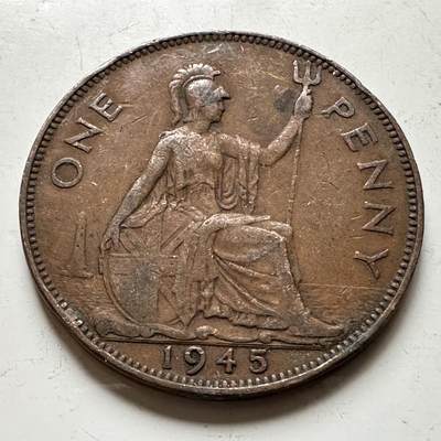 🌹外币初藏🌹🐯2026年第17场 快递将在12号停运 年前需发货的抓紧 ，年后正月十五恢复发货 - 英国1945年一便士