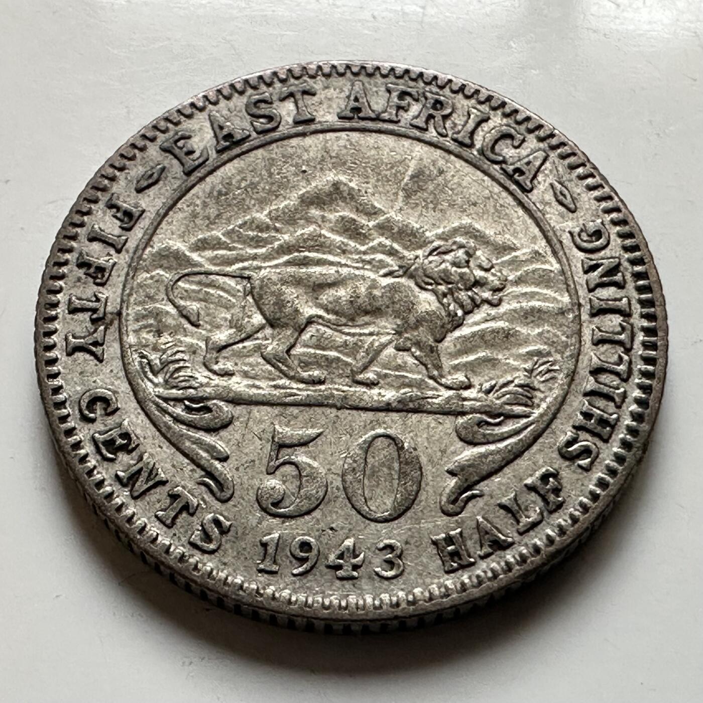 🌹外币初藏🌹🐯2026年第17场 快递将在12号停运 年前需发货的抓紧 ，年后正月十五恢复发货 英属东非1943年50分银币