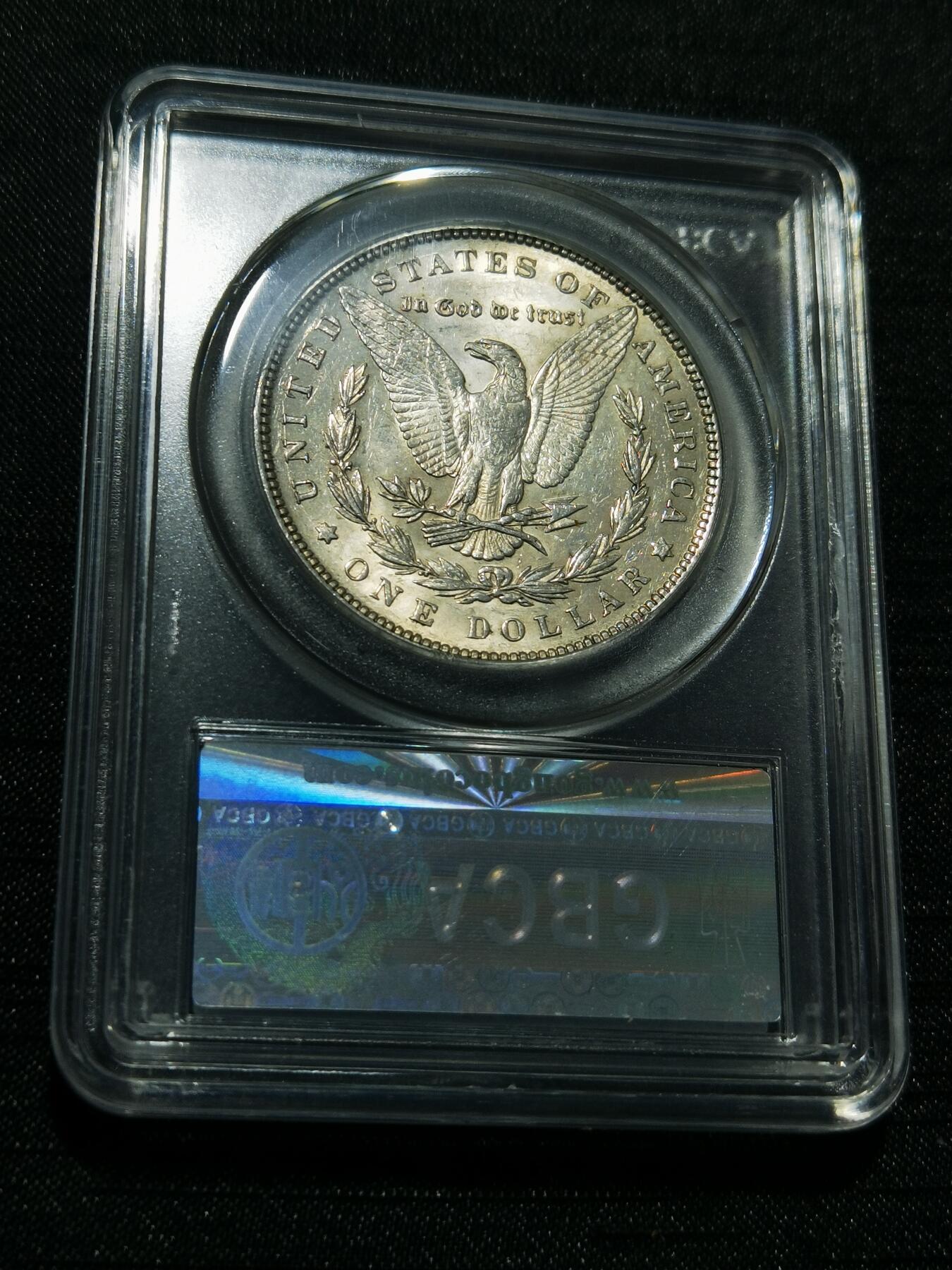 天下钱庄专场欢迎参拍 公博评级MS64 1896美国摩根一美元银币