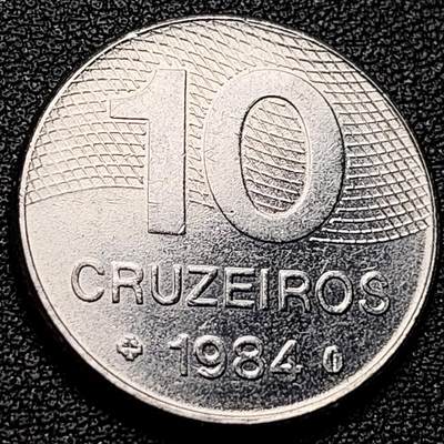 泉币菌-第181场- 精品福利场 - 1984 巴西10克鲁塞罗 24mm 地图