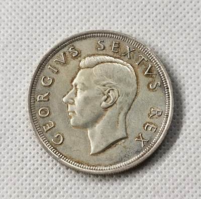 甄臻铺-世界币章拍卖（第49期）精品场拍品征集中，送拍享返佣金等优惠多多 - 南非1952年乔治六世开普敦300周年5先令银币