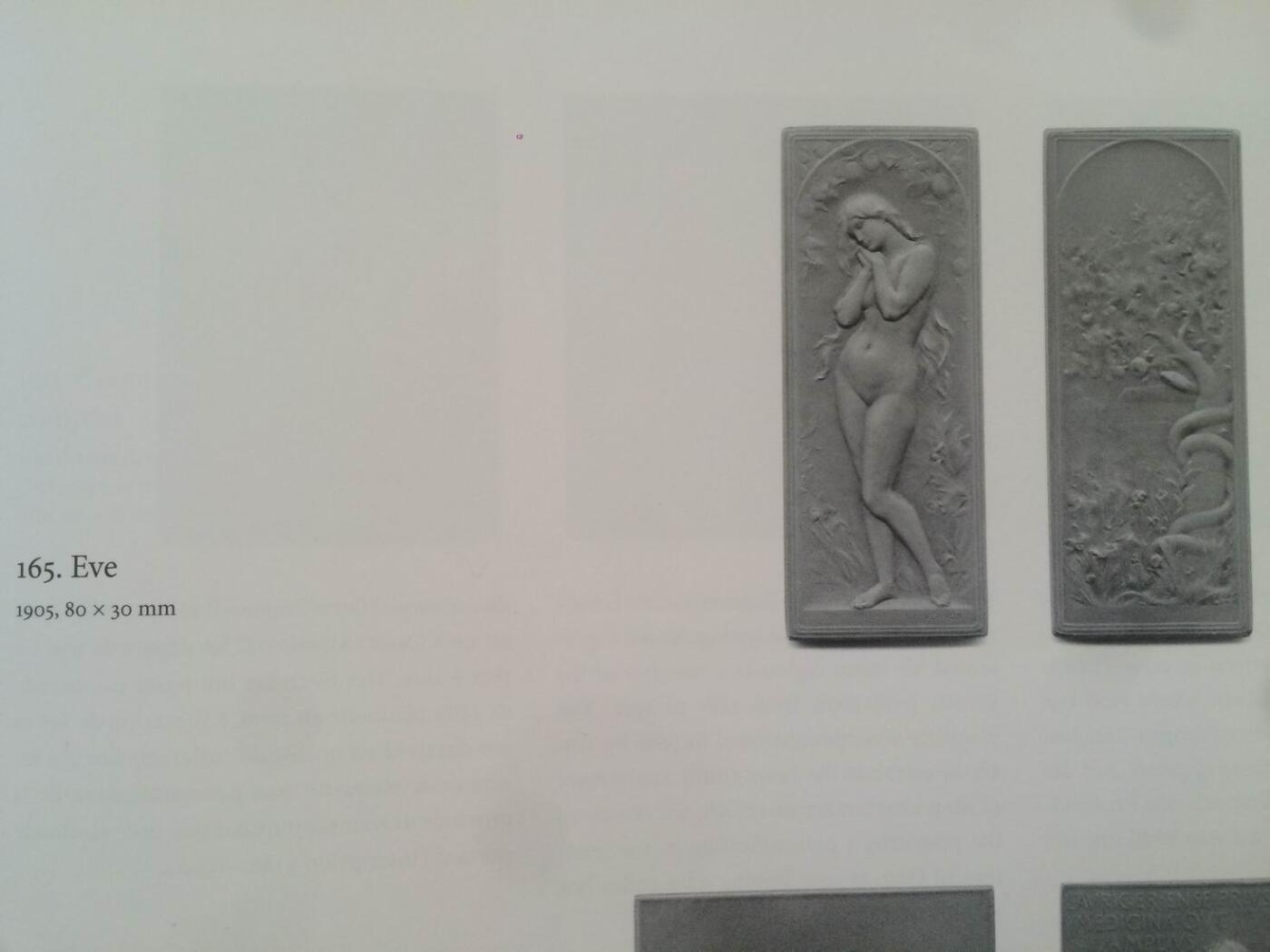 「木头集藏」“ 新岁撷珍”——章牌精品专场！ F Vernon～1905年法国 夏娃 铜方章， 直径：80 × 30 mm，边铭：丰饶角 BRONZE。少见品种，品相极佳，雕刻大师韦尔农人体章牌代表作。马耶尔目录（1870-1940年法国章牌艺术）165号作品。