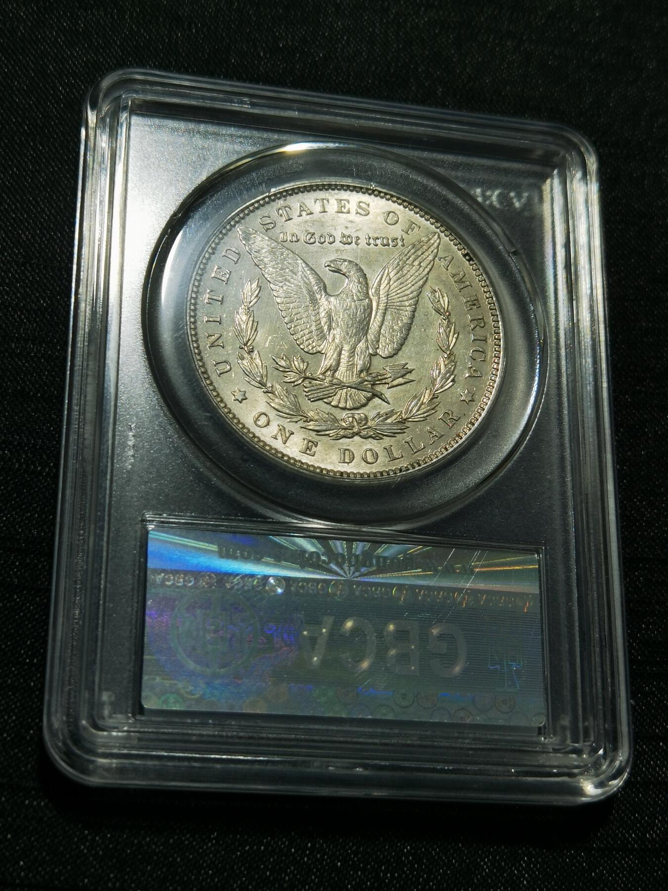 天下钱庄专场欢迎参拍 公博评级MS64 1896美国摩根一美元银币