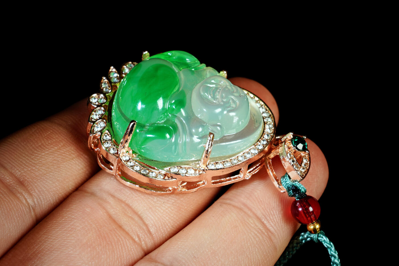 上海都达杂项专场二十一（全场包邮） 绿色佛公挂件90-112