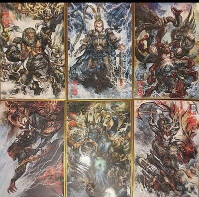 麦趣喜首场(2月7号周六晚上21点截拍，欢迎竞拍)  - 张建东亲签色纸 13/20 每一张都有亲签防伪码 共6张