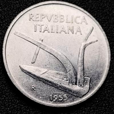 泉币菌-第181场- 精品福利场 - 原光美品 意大利1955年 10里拉铝币 23.2mm 