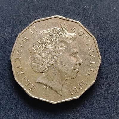 【全场包邮】纯粹捡漏拍522场 澳大利亚2001年50分联邦100周年纪念币