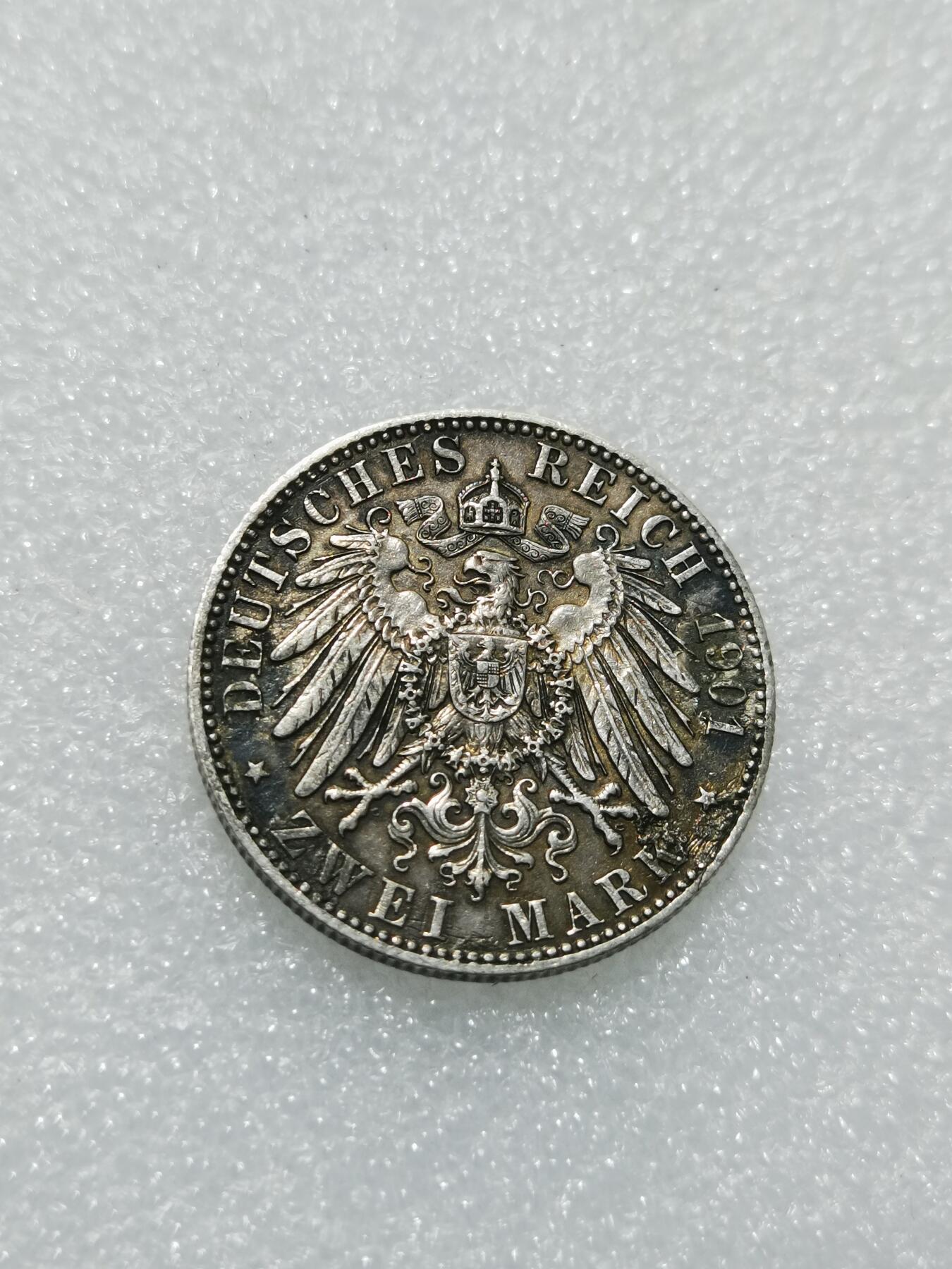 天下钱庄专场欢迎参拍 德国普鲁士建国200周年2马克银币